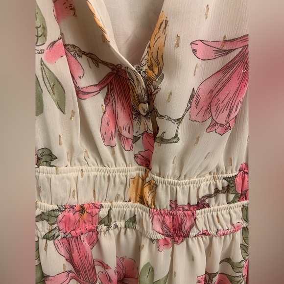 Anthropologie The Somerset by Maeve Mini Dress Long Sleeve XL Floral Dress Boho - Picture 5 of 14